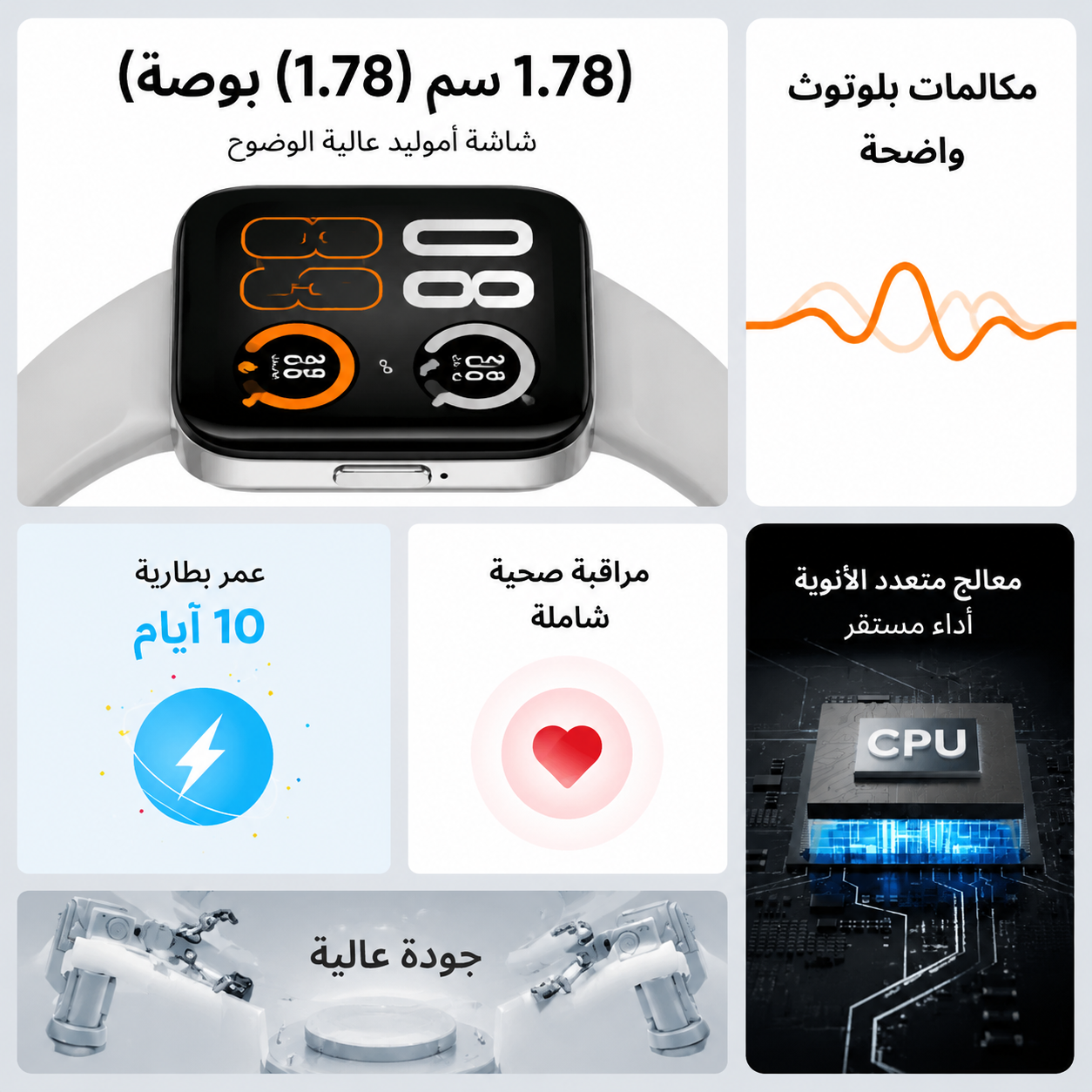 ساعة ذكية ريلمي واتش 3 برو – شاشة كبيرة، نظام تحديد المواقع GPS وتتبع الصحة (اللون أسود) | الموديل RMW2107