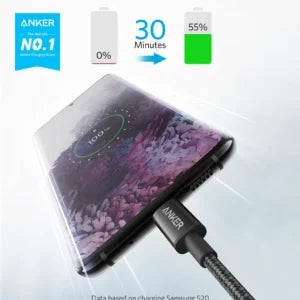 أنكر A8752 – كابل USB-C إلى USB-C للشحن السريع 60 واط | كابل بطول 1 متر
