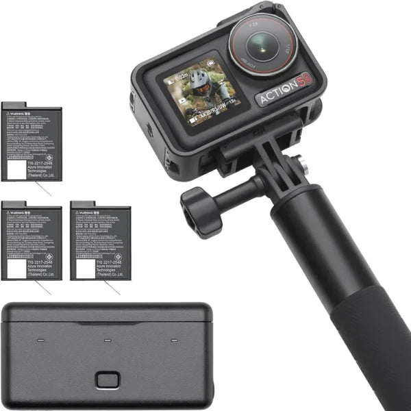 كاميرا أكشن DJI Osmo Action 5 Pro كومبو مغامرات مع ملحقات – فيديو 5.2K وشاشتين