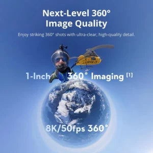 كاميرا أكشن DJI Osmo Action 360 بعدستين – فيديو 360° غامر وأداء قوي