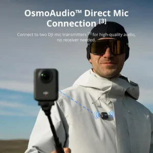 كاميرا أكشن DJI Osmo Action 360 بعدستين – فيديو 360° غامر وأداء قوي