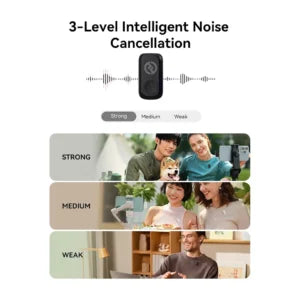نظام ميكروفون لاسلكي Hollyland LARK A1 Mini (2 مرسلين + 1 مستقبل USB-C) | الطراز M18T & M18R1 | مخزون TDRA | ضمان 12 شهرًا