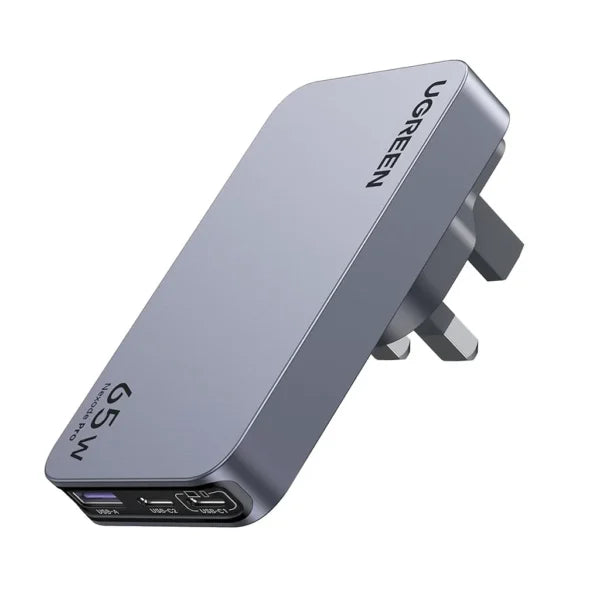 شاحن UGREEN Nexode Pro USB-C بقوة 65 واط – محول شحن سريع متعدد الأجهزة GaNFast | الطراز X753 | 25356